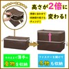 Towa Sangyo 85688 Storage Bag, Clothes, Double Height, Brown, 19.7