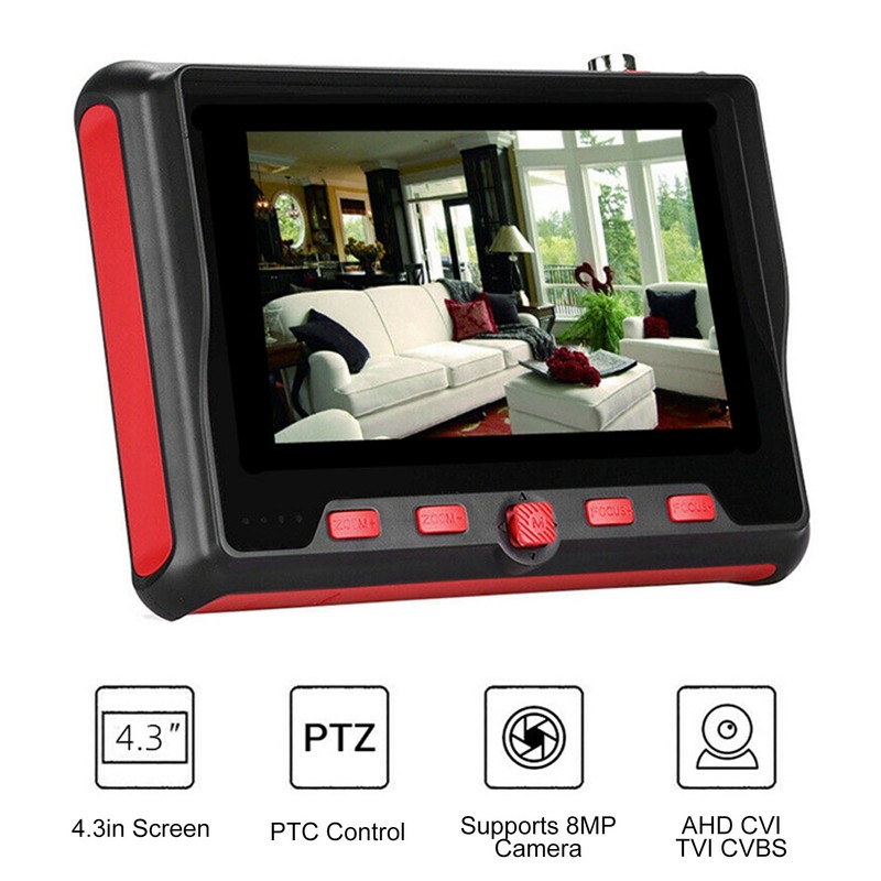 CCTV Test Monitor 4.3in Display AHD TVI CVI UTP Cable