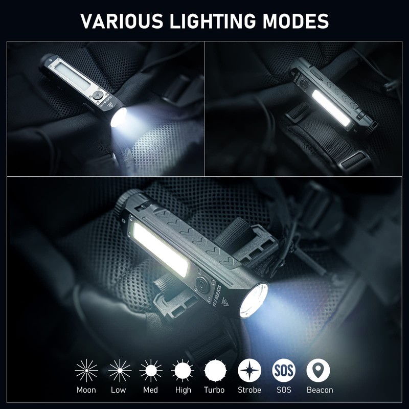 Rechargeable Flashlights High Lumens, Sofirn IF23 4000lm Flashlight 3-in-1 with