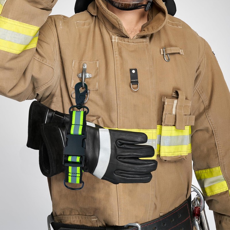 MELOTOUGH Firefighter Glove Strap | Glove Holder Glove Leash Swivel