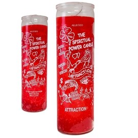 7 Day Candle Attraction - The Spiritual Power Candle Red Glass Jar Candle Red