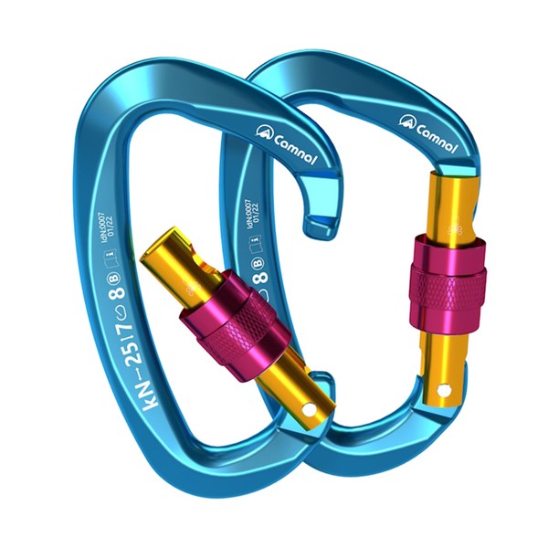 CAMNAL -Carabiner, UIAA Certified Climbing Carabiner [25KN] High Performance Carabiner