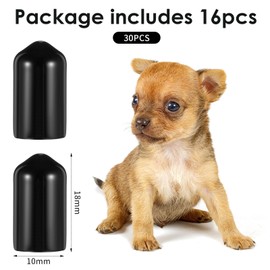 Oruola 30pcs Shock Collar Dog Rubber Tips,Shock Collar Rubber End Caps for Dog Training,Replacement Silicone Covers Conductive Rubbers Sleeve for Dogs Training Collars Prongs or Anti Bark Collars Tool