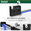 3PCS Waterproof Micro Limit Switch, SPDT 1NO 1NC, IP67 Sealed