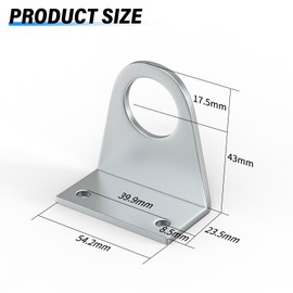 TAILONZ PNEUMATIC Cylinder Connecting Rod Splint mounting Bracket 2PCS and nut 2PCS, MA/MAL Pneumatic Parts, Suitable for 20mm,25mm Cylinder Diameter