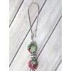 Vintage style green and red reconstituted jade earrings on chic