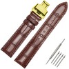 Moran Quick Release Leather Watch Bands Deployment Butterfly Buckle Calfskin