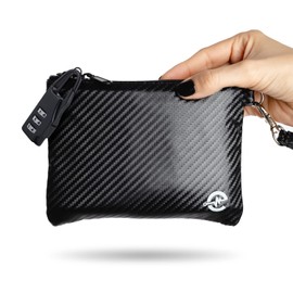 Epulse Smell Proof Bag with Lock | Small Smell Proof Pouch | Discrete Stash Storage Odor Proof Locking Container | Scent Proof Bags Carbon Lined (black, 6x4 inch)