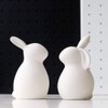 PRETYZOOM Ceramics Bunny Figurine Easter White Bunny Figurines Home Decor