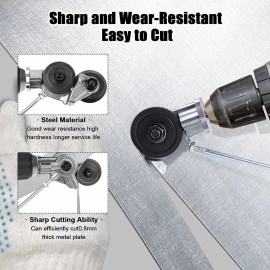Unbranded Electric Drill Shears Plate Cutter Attachment Metal Iron Tin Quick Cutting Tool