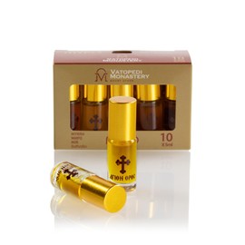 Pure Monastic Myrrh with Cypress Scent from Mount Athos - Pack of 10 Bottles