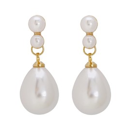 Waterdrop Pearl Clip Earrings for Women Pearl Drop Clip on Earrings for Mother