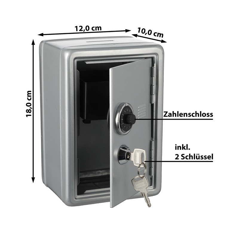 Money Box Safe with Money Slot │ Metal 12 x