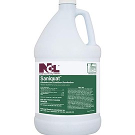 National Chemical Laboratories Inc SANIQUAT Disinfectant Sanitizer Deodorizer, 4 x 1 Gallon, Makes Over 300 Gallons of Disinfectant (NCL0125-29)