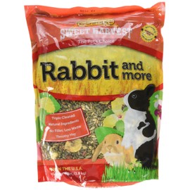 Sweet Harvest Rabbit Food, Premium Timothy Hay Pellets with Added Specialty Ingredients, 4 lbs Bag