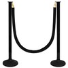 2 Pack Stanchions Post with Velvet Rope, Crowd Control Stanchions,