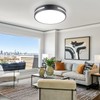 Wheatronic LED Ceiling Light Flush Mount 24W, Black Kitchen Light