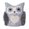 Elements Decorative Polyester Owl Door Stopper, Gray