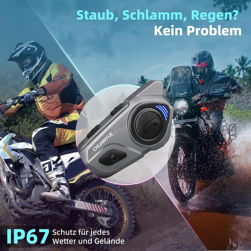 CHUANYUE X2 Motorcycle Headset Intercom Single Pack