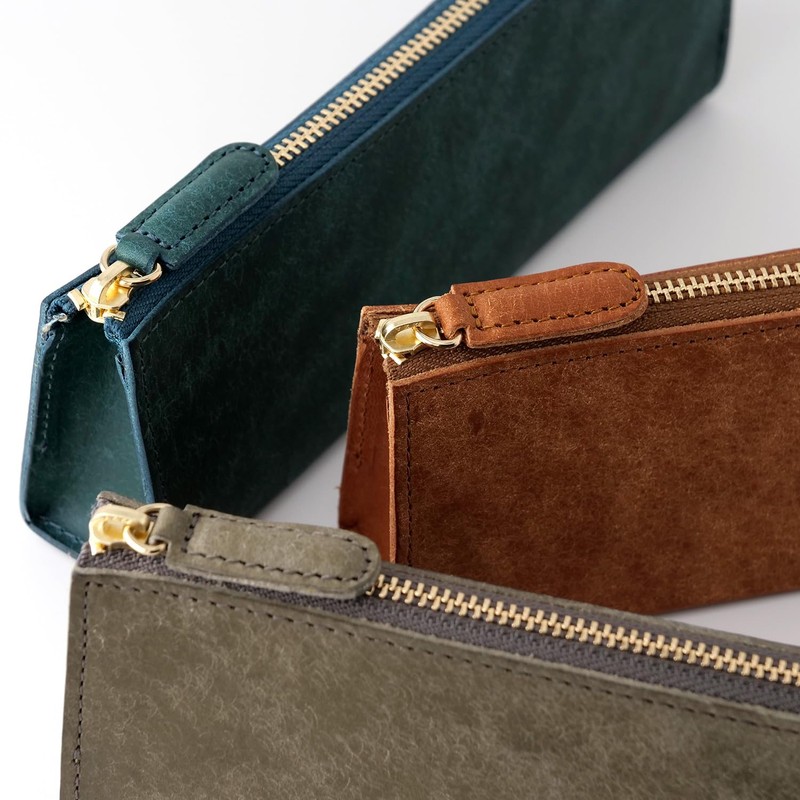 Slip-On Pen Case, PB Zipper Pen Case, L, IPV-6501, Cognac