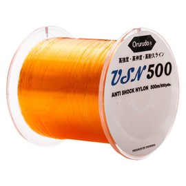 Orurudo Fishing qb210001 Nylon Line, USN500 Anti Shock Nylon, Ultra Soft Nylon Nylon Fishing Line with High Elasticity and High Strength, Heavy Duty Fishing Line, orange