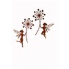 Bornhöft Fairy Tale with Dandelion Metal Rust Garden Decoration Patina