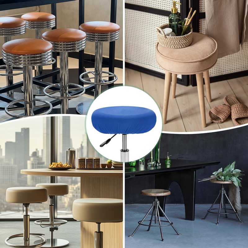 M METERXITY 4-Pack Bar Stool Covers Round, for 12-15 Inch