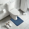 LUSCHEER Absorbent WC Toilet Rug Non-Slip U Shape Pedestal Mat