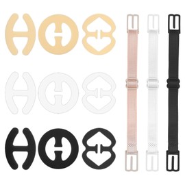Bra Strap Clips Bra 12 Pcs Bra Strap Holder Adjustable Strap Clips for Racerback Bra Clip Hide Straps Bra Hooks to Make Racerback Bra Converter for Full Cup Size Women