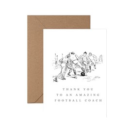 Handcrafted In The UK Thank You Football Coach Card, Football Coach Card, Thankyou Card Football Coach, Coach Card, Thank You Card, Sports coach thank you card