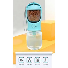 Portable Dog Water Bottle Dispenser, 600ML Large Dog Travel Water Bottle Squeeze Pet for Walking On The Go, Dog Hiking Accessories for Outdoor Walking, Hiking, Travel (Blue, L)