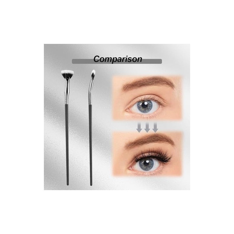 Folding Angle Scalloped Lash Brush, Cepillo de Pestañas en Forma
