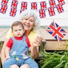 100 Pcs British Stick Flags British Union Flags 5 x