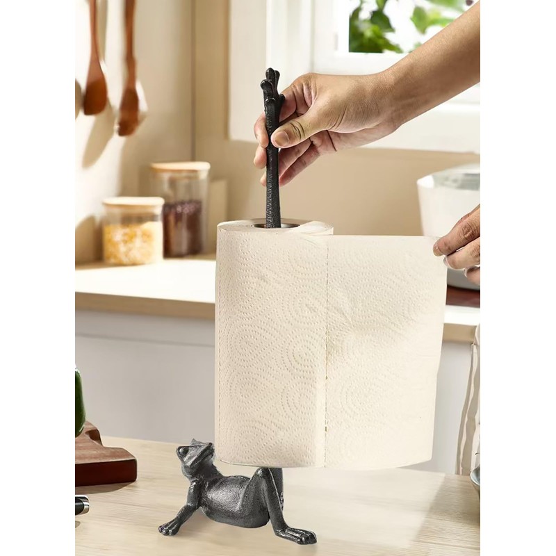 Jeonz Cast Iron Paper Towel Holder Countertop, Frog Leg Toilet