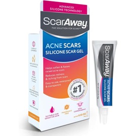 ScarAway Tratamiento para cicatrices de acné, gel de silicona transparente, 100% de grado médico, que ayuda a mejorar el tamaño, el color y la textura de las cicatrices hipertróficas y queloides post
