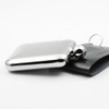 iSavage 6oz Rectangle Hip Flask with a Detachable Leather Pouch-YM605