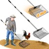 CAROD 15"-Large Thickened Chicken Poop Scooper, 24 to 68" Adjustable