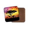 1 x African Safari Coaster - Giraffe Elephant Africa Wild