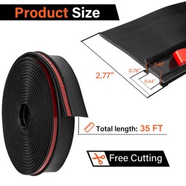 35ft RV Slide Out Seal Wiper Black Rubber Seal 1/2 x 2.75 Inch Replacement for RV Camper Slideout System 018-341