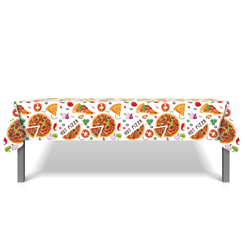 CC HOME 1 Pack Pizza Party Plastic Tablecloth 54 x