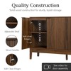 Best Choice Products 4-Door Large Reeded Storage Cabinet, Buffet Sideboard,