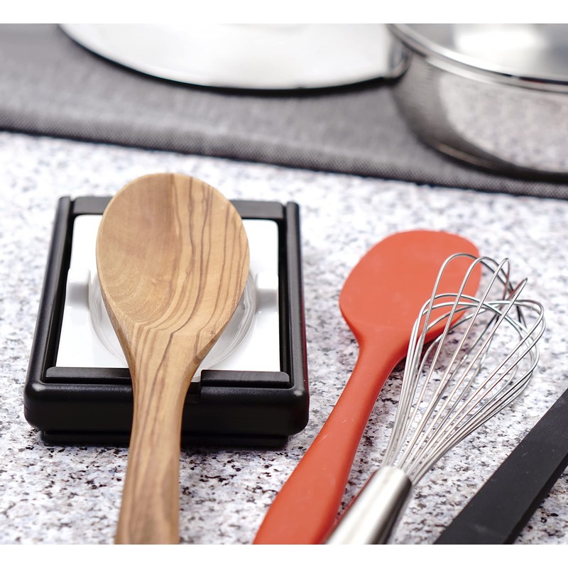 RSVP International Kitchen Cooking Collection Tool Rest, Lid & Spoon,