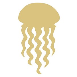 Jellyfish Cutout Unfinished Wood Ocean Stinger Nautical Beach Summer MDF Shape Canvas Style 2