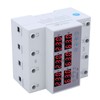 Luqeeg Digital Energy Meter, 3 Phase DIN Rail Voltmeter Ammeter,