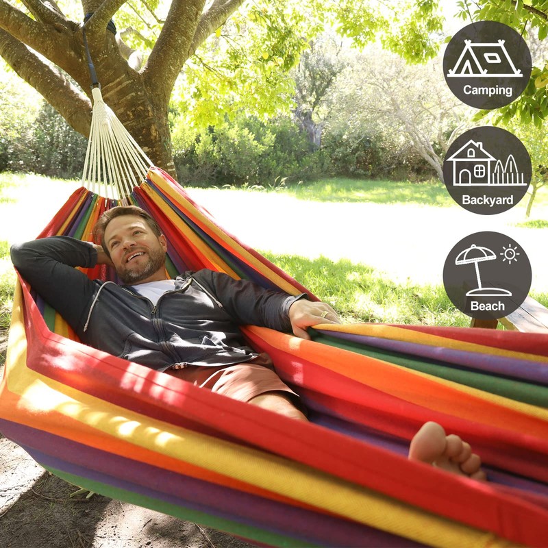 CHULIM Brazilian Double Hammock with Tree Straps,Extra Large 240x160cm,2 Persons