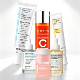 Kit 6 Piezas Cuidado Piel Ácido Hialurónico Con Vitamina C