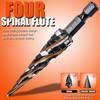 Four Spiral Flute Step Drill Bit for Metal,M35 Cobalt Unibit