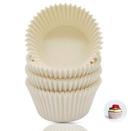 200PCS Paper Cupcake Cases, Greaseproof Paper Baking Cups, Muffin & Cupcake Liners Wrappers Cases for Birthday Party Wedding Home Partyand Special Occasions, Standard Size, White
