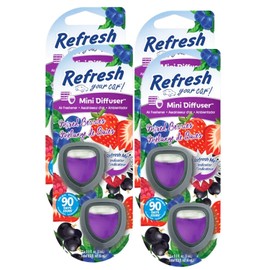 Refresh Your Car! Mini Diffuser - Car Air Fresheners Vent Clips: The Best Car Freshener for a Refreshing Drive! (Mixed Berries, 4 Packs)
