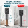 Height Adjustable Speaker Stands Pair with Most Satellite, Studio, Bookshelf